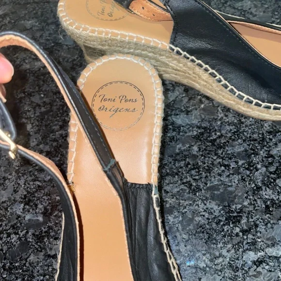 Toni Pons Origens Croacia Black Leather Sandal Womens Size EU 41 US 10 - Picture 4 of 9